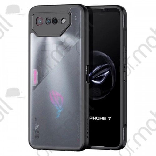 Asus ROG Phone 7, DUX DUCIS AIMO műanyag telefonvédő (ütésállóság, szilikon keret, kameravédő, matt) FEKETE